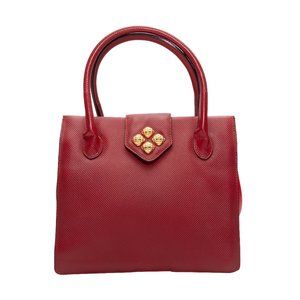Red Bottega Veneta Square Handbag
